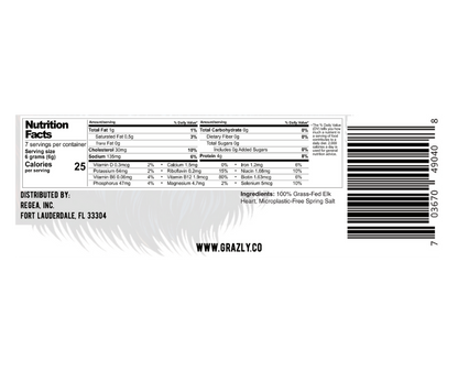 Elk Heart Crisps - 100% Grass-Fed/Finished - My American Goods