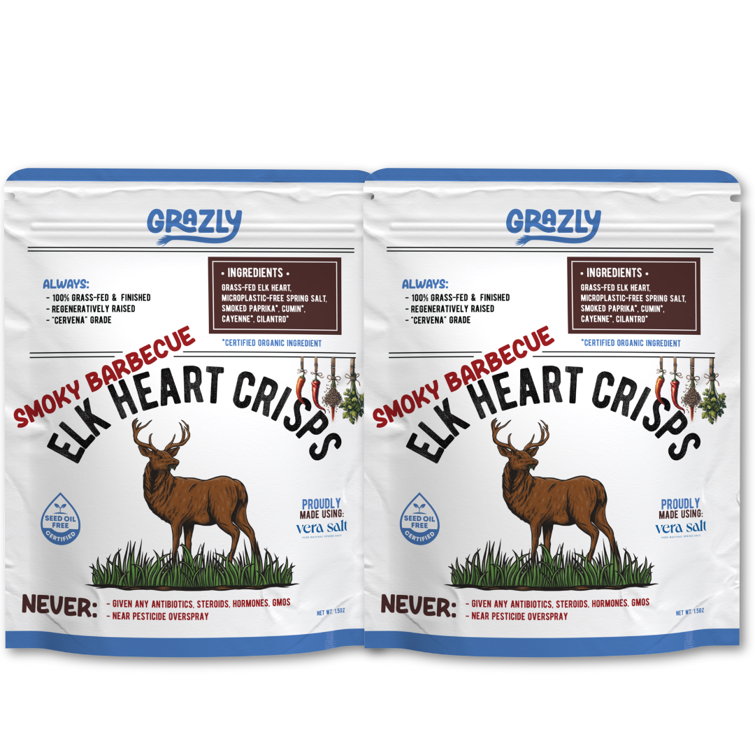 Elk Heart Crisps - 100% Grass-Fed/Finished - My American Goods