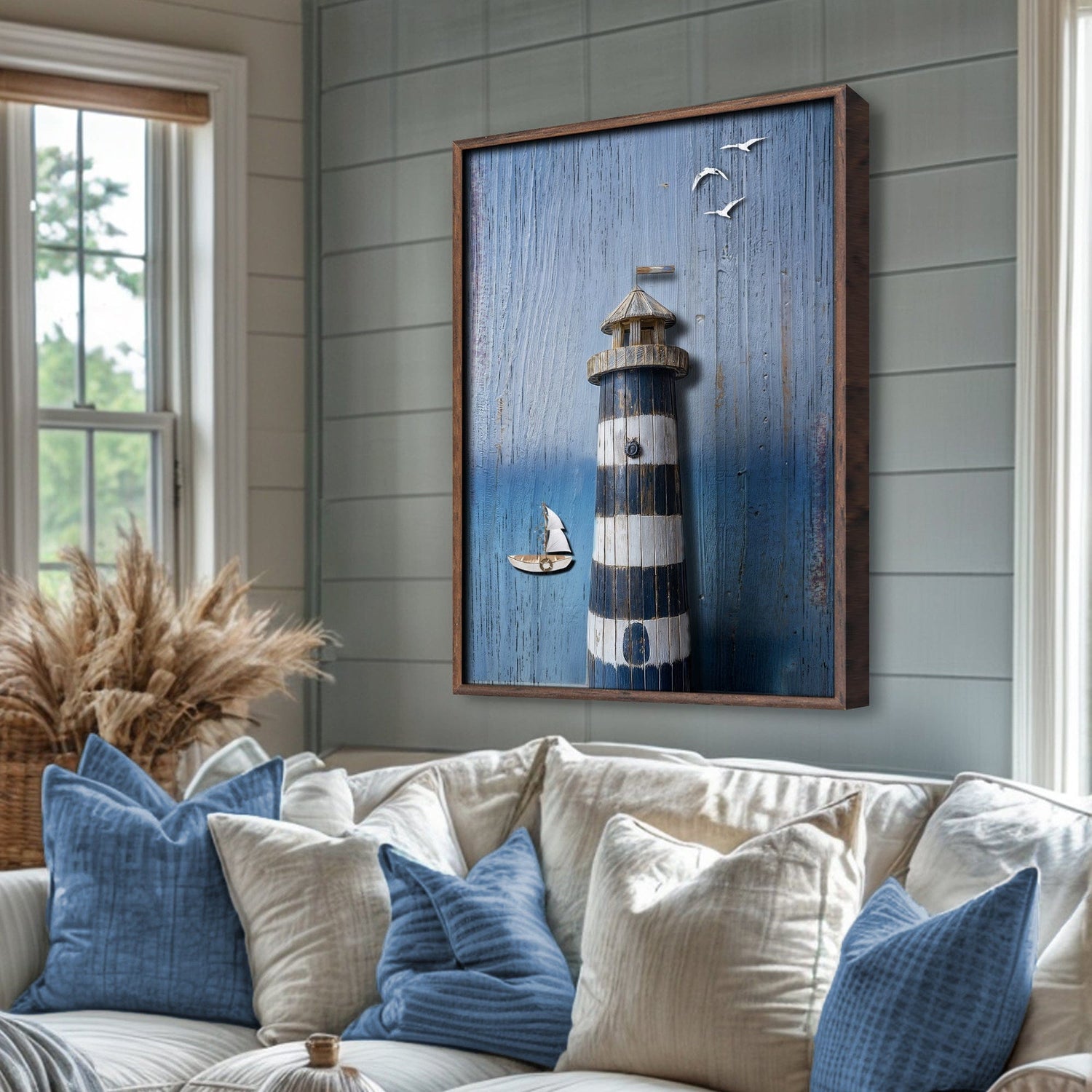 Tailored Canvases Canvas Wooden Lighthouse Coastal Wall Art III