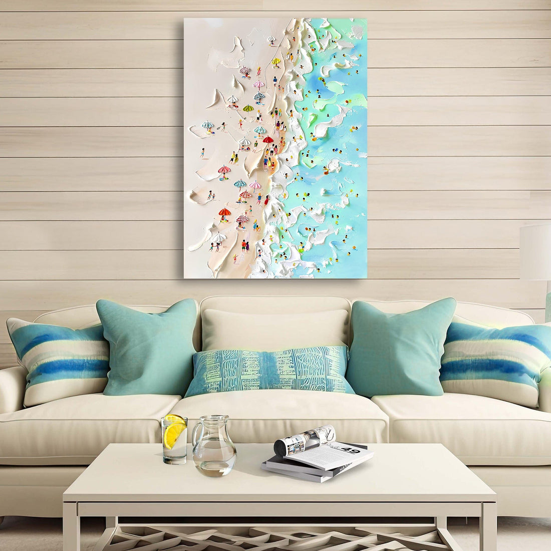 Tailored Canvases Canvas Beachfront Painting Coastal Wall Art