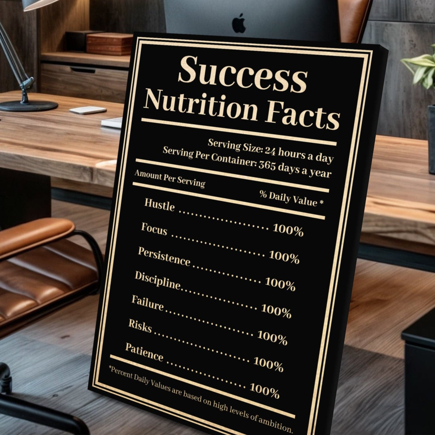 Tailored Canvases Canvas Ingredients For Success Motivational Wall Sign
