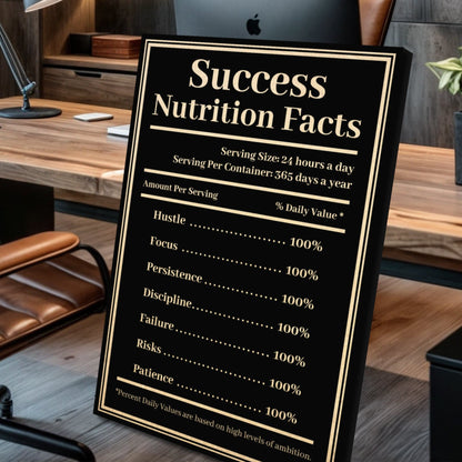 Tailored Canvases Canvas Ingredients For Success Motivational Wall Sign