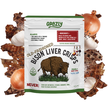 Bison Liver Crisps - 100% Grass-Fed/Finished - My American Goods