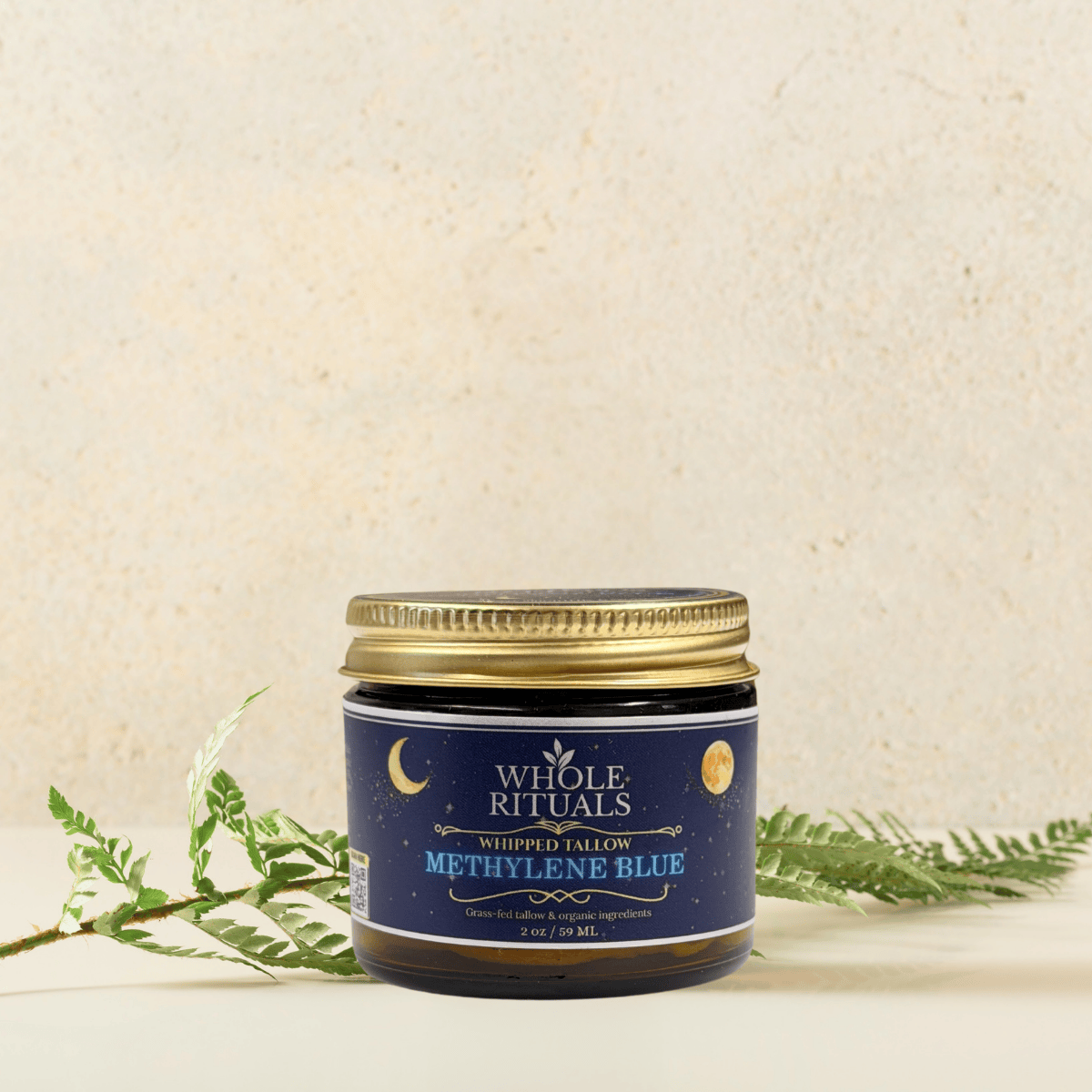 Whole Rituals Face Moisturizer 2oz - 59ml / 1 Jar Methylene Blue Infused Tallow Balm - Whipped