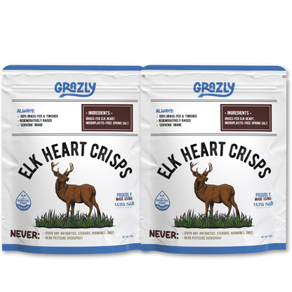 Elk Heart Crisps - 100% Grass-Fed/Finished - My American Goods