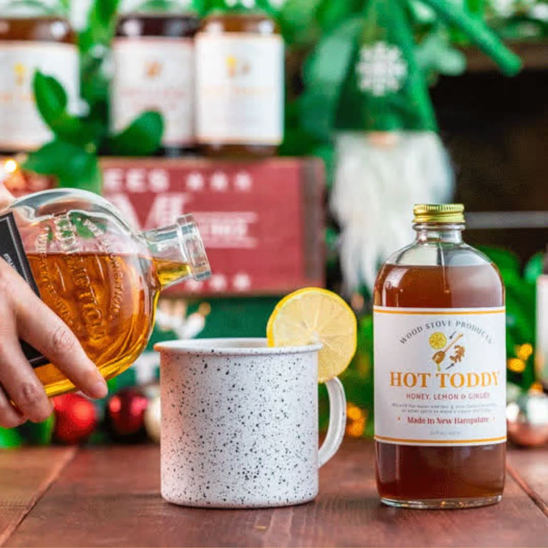 Wood Stove Kitchen Cocktail and Drink Mixers Honey, Lemon &amp; Ginger Syrup, 16oz