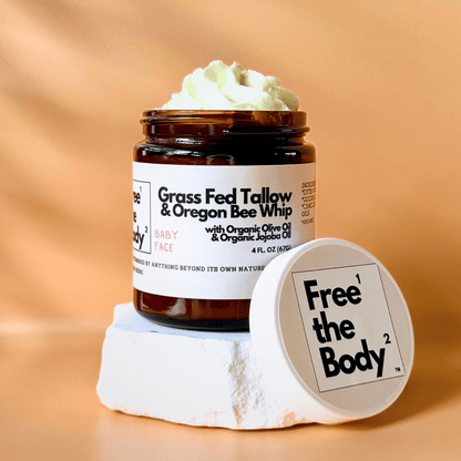 Free the Body Co. Moisturizers baby face Grass Fed Tallow and Oregon Bee Whipped Balm - Bare - 4 oz