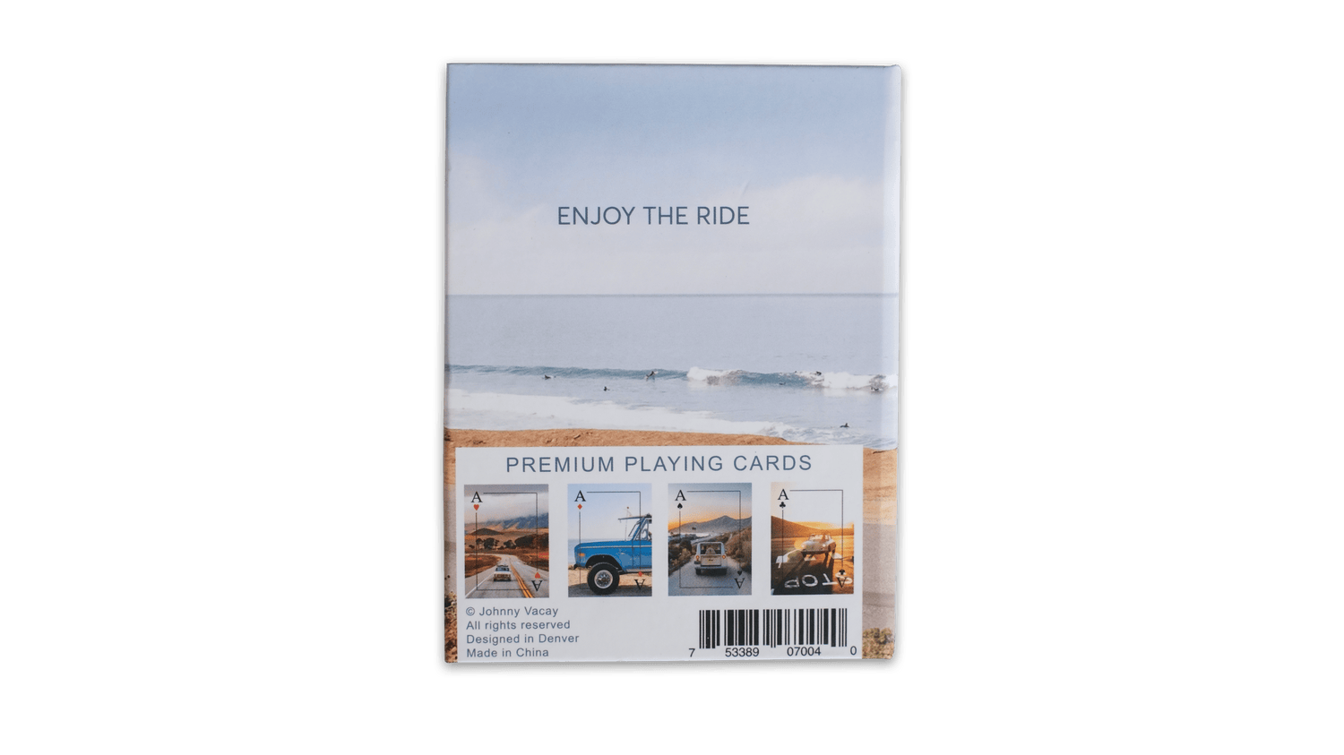 Johnny Vacay Surf Rides Playing Cards