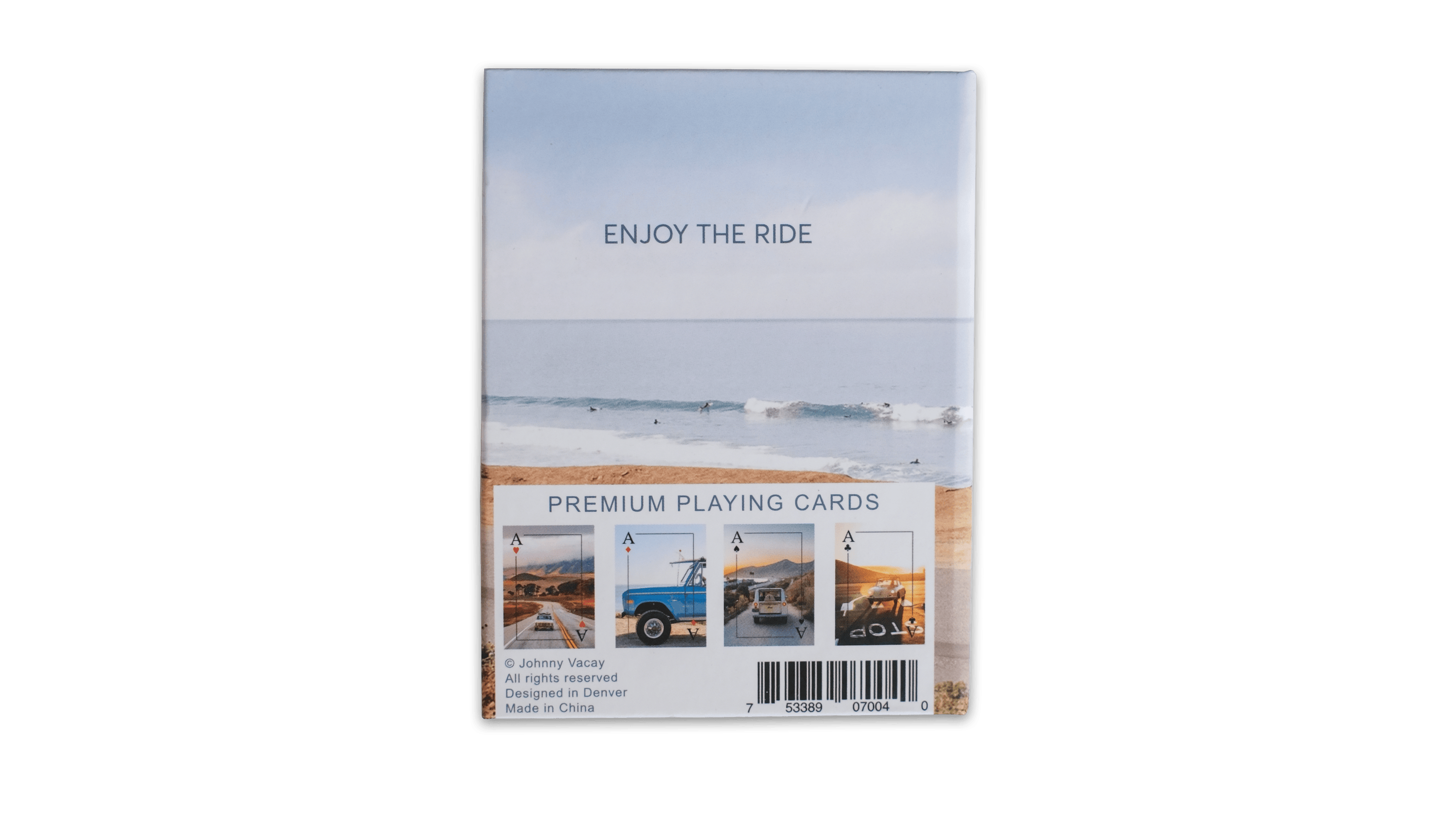 Johnny Vacay Surf Rides Playing Cards