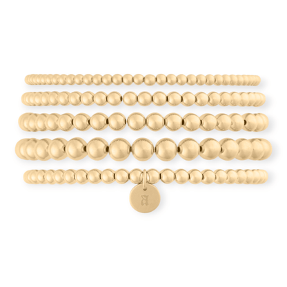 Cuffed by Nano LLC Old English Initial Juno Bracelet Five Stack