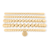 Cuffed by Nano LLC Old English Initial Juno Bracelet Five Stack