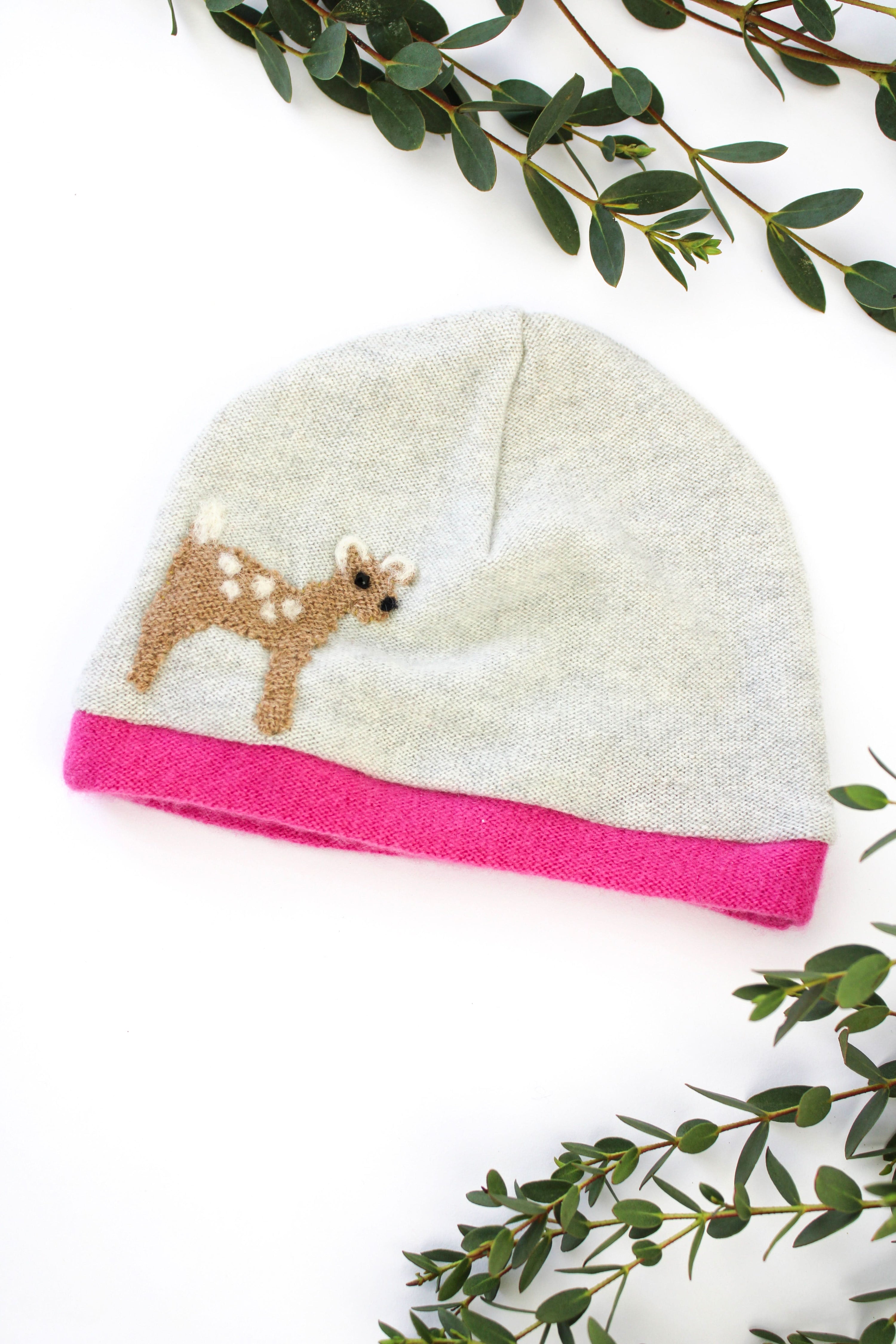 Ash &amp; Rose hat Magenta Fawn Cashmere Hat - Baby