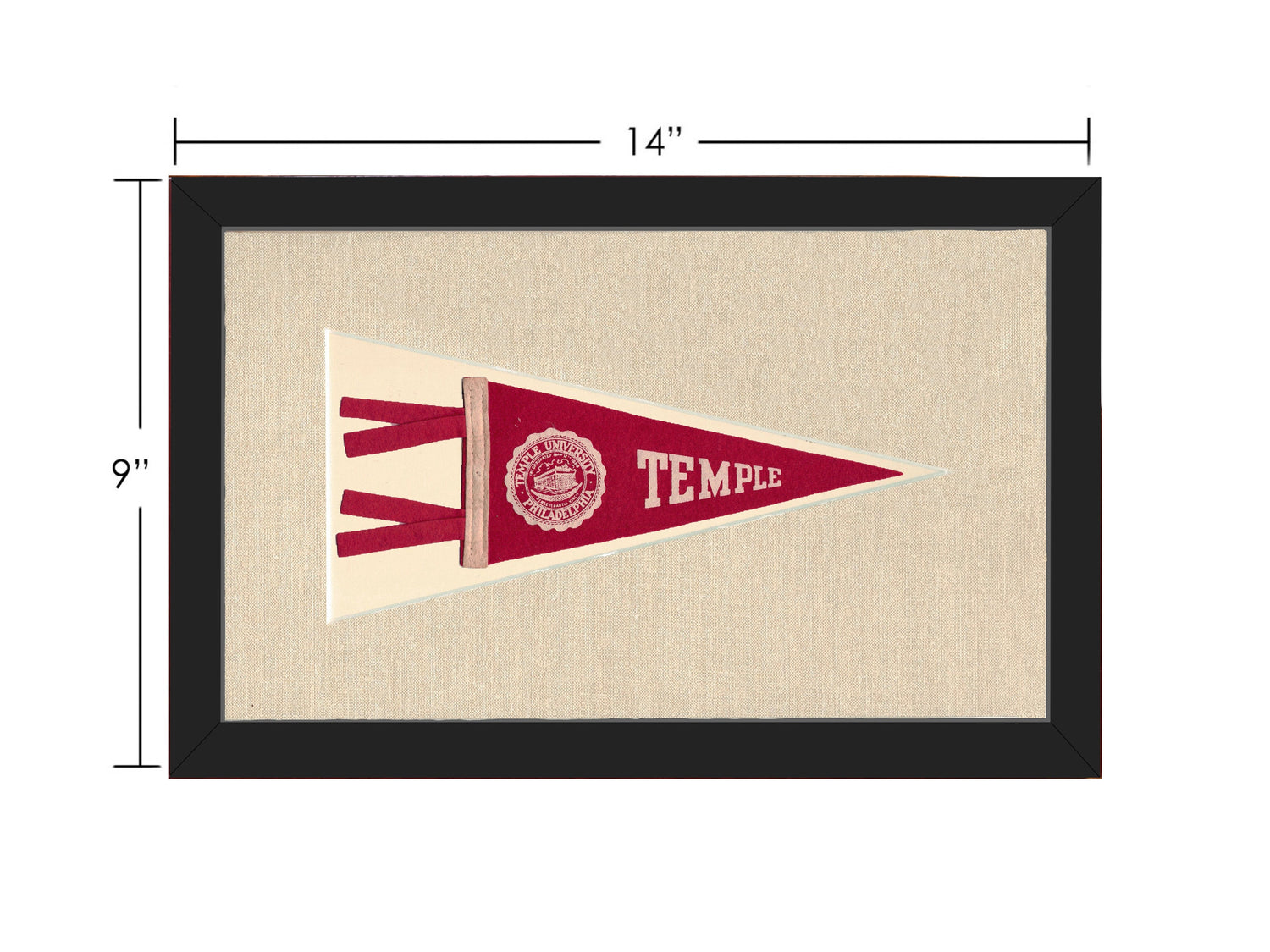 Vintage Temple University Pennant