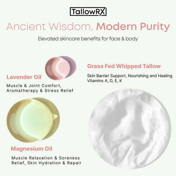 Magnesium Tallow Rest-Ez Cream - 3.4 oz - My American Goods