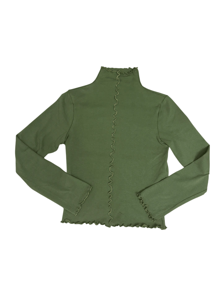 Field Day Top Wavy top in Olive Knit