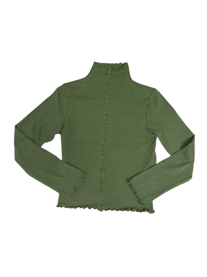 Wavy top in Olive Knit