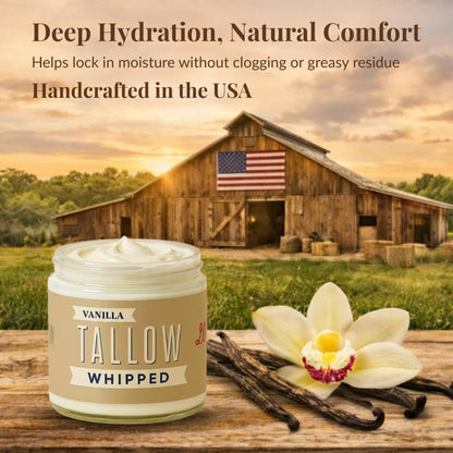 Lady May Tallow Body Cream/Lotion Vanilla Whipped Tallow Moisturizer