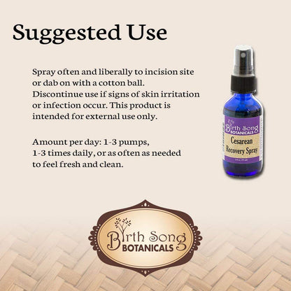 Herbal Cesarean Spray with Lavender, To Support Healthy Skin*  2 oz. - My American Goods