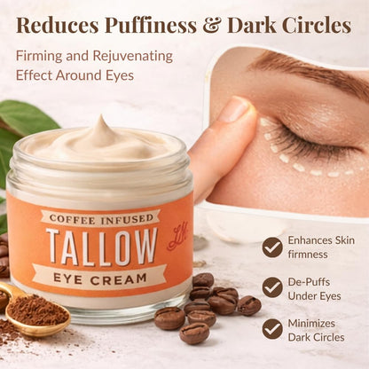 Tallow Eye Cream | Coffee Infused Under Eye Cream 2 oz