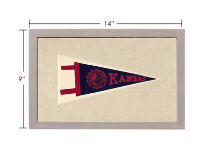 Americana Memories Vintage Pennants and Memorabilia Vintage University of Kansas Pennant