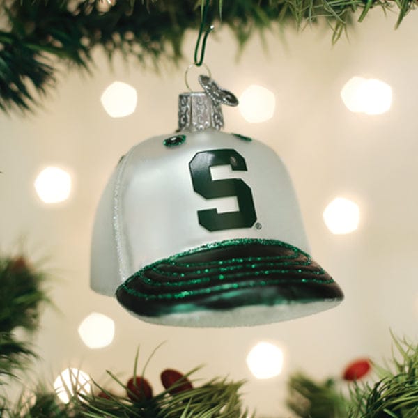 Old World Christmas 2.25 X 2.5 X 3.5 / 63819 Michigan State Baseball Cap Ornament