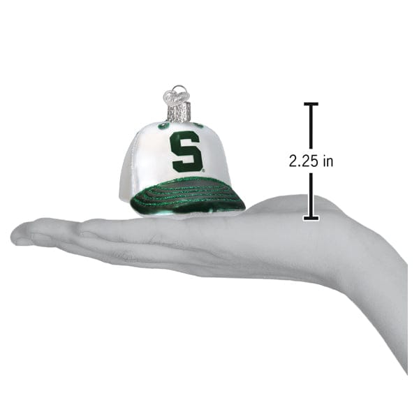 Old World Christmas 2.25 X 2.5 X 3.5 / 63819 Michigan State Baseball Cap Ornament