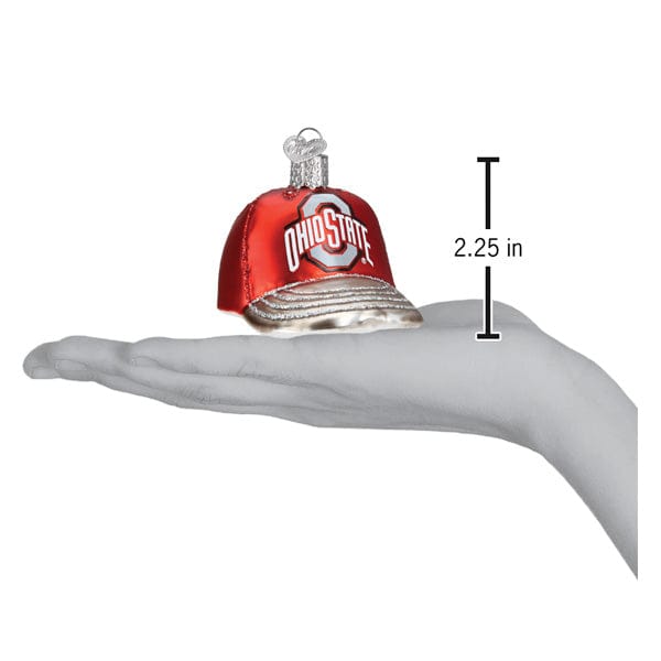 Old World Christmas 2.25 X 2.5 X 3.5 / 64819 Ohio State Baseball Cap Ornament