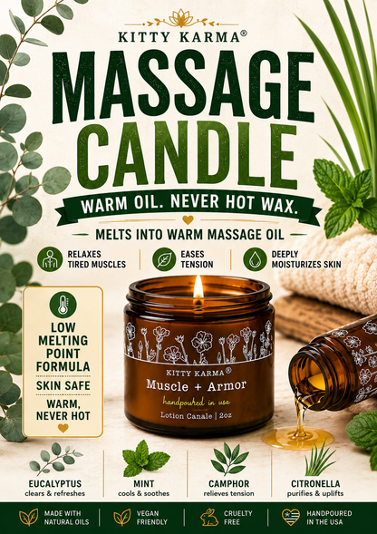 Summer Soul Massage Lotion Candles for Anxiety | Natural Skincare