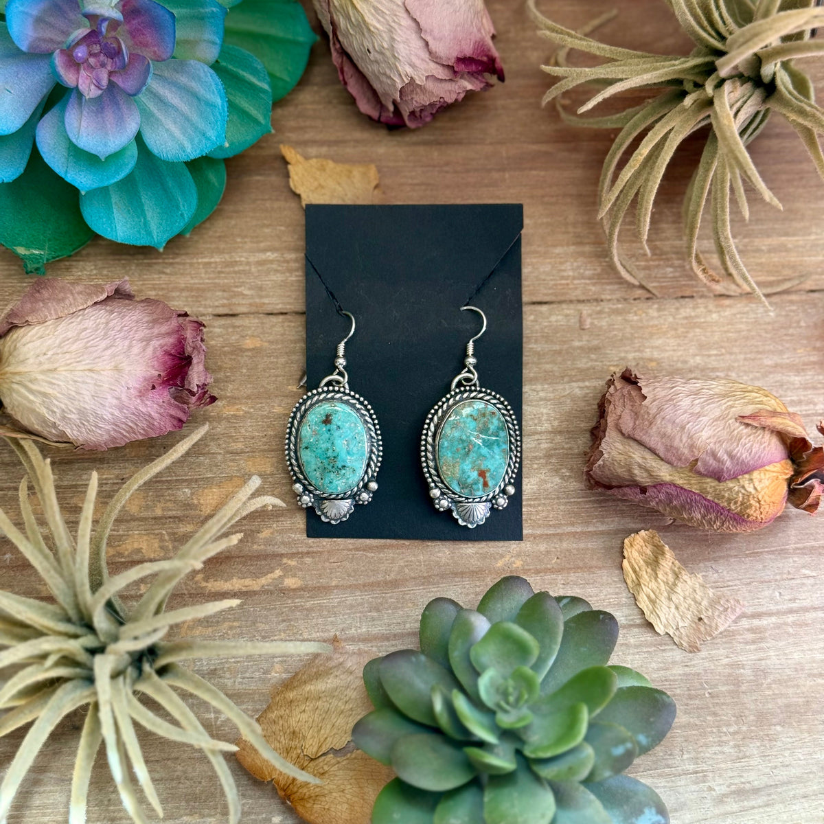 Cripple Creek Turquoise Dangle Earrings by Shay Pfeiffer