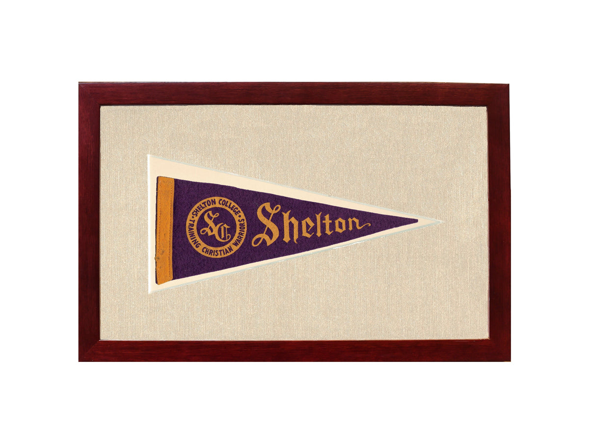 Vintage Shelton College Pennant