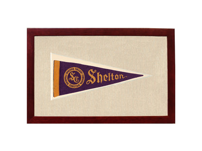 Vintage Shelton College Pennant