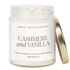 Cashmere and Vanilla Soy Candle - Clear Jar - 9 oz - My American Goods
