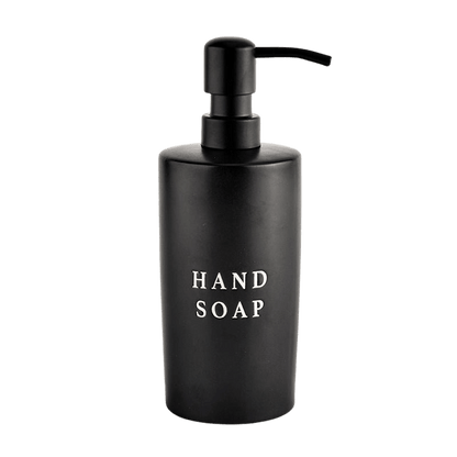 15oz Black Stoneware Hand Soap Dispenser
