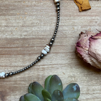 Wild Horse &amp; Sterling Silver Pearl Necklace