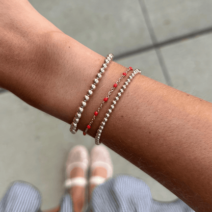 Cuffed by Nano LLC Red Daisy + Juno Bracelet Triple Stack