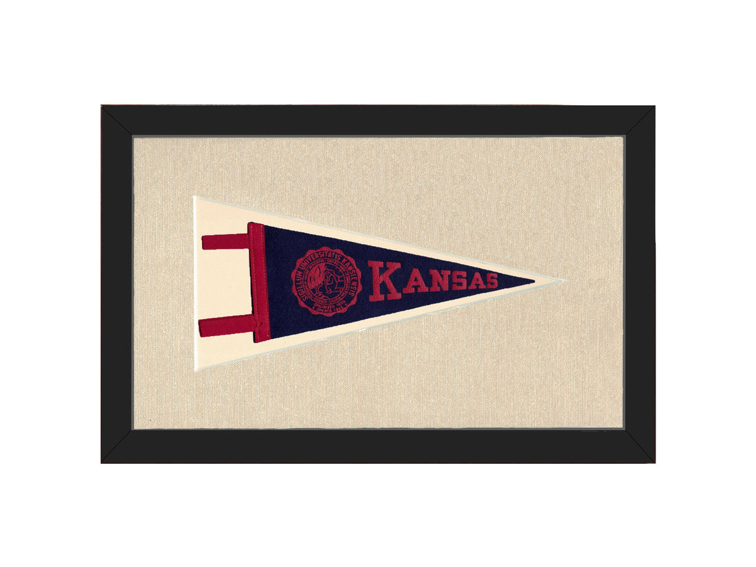 Americana Memories Vintage Pennants and Memorabilia Vintage University of Kansas Pennant