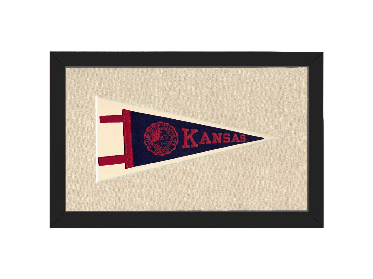 Americana Memories Vintage Pennants and Memorabilia Vintage University of Kansas Pennant