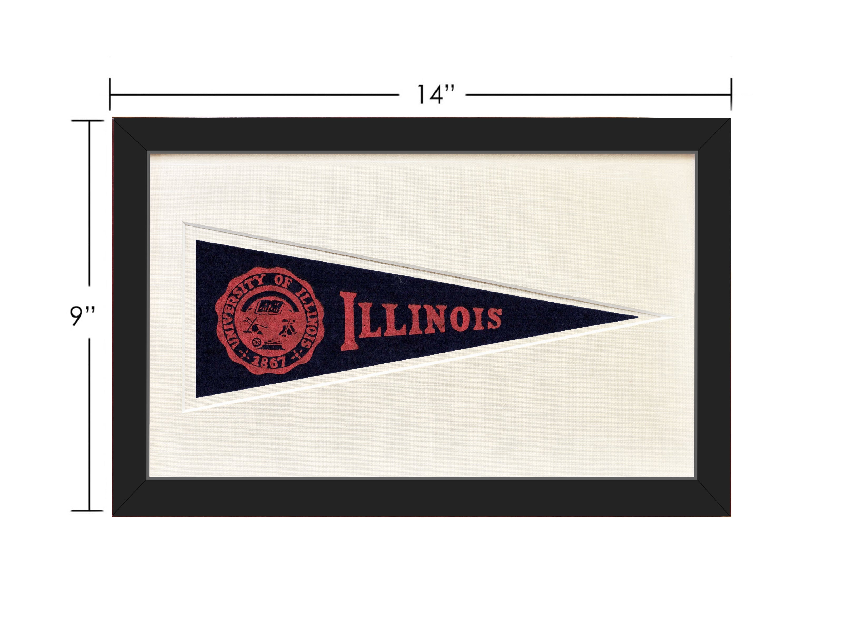 Vintage University of Illinois Hormel Pennant