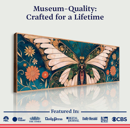 Tailored Canvases Canvas Abstract Vintage Butterfly Wall Art