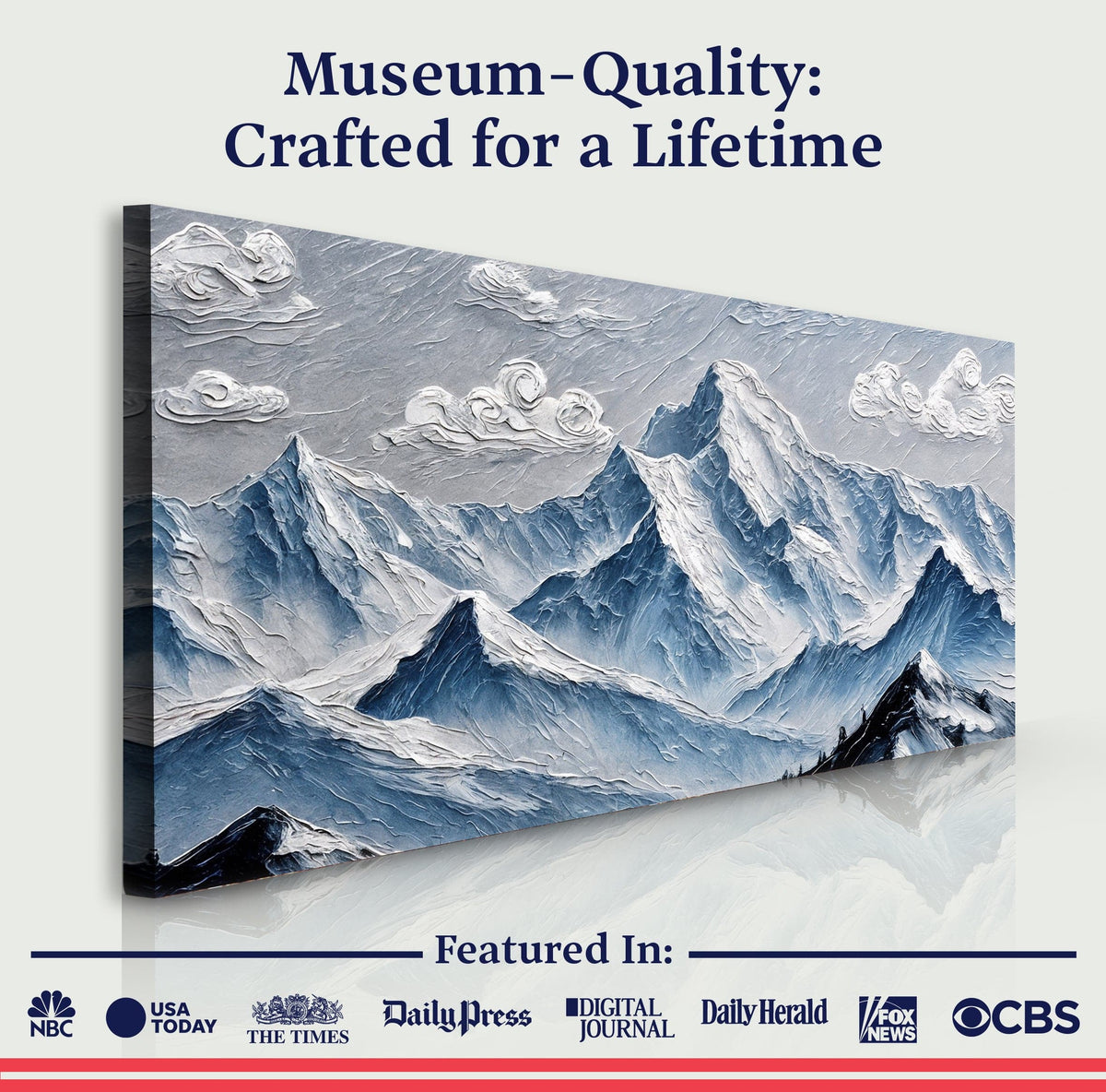 Tailored Canvases Canvas Mountain Minimalist Wall Art