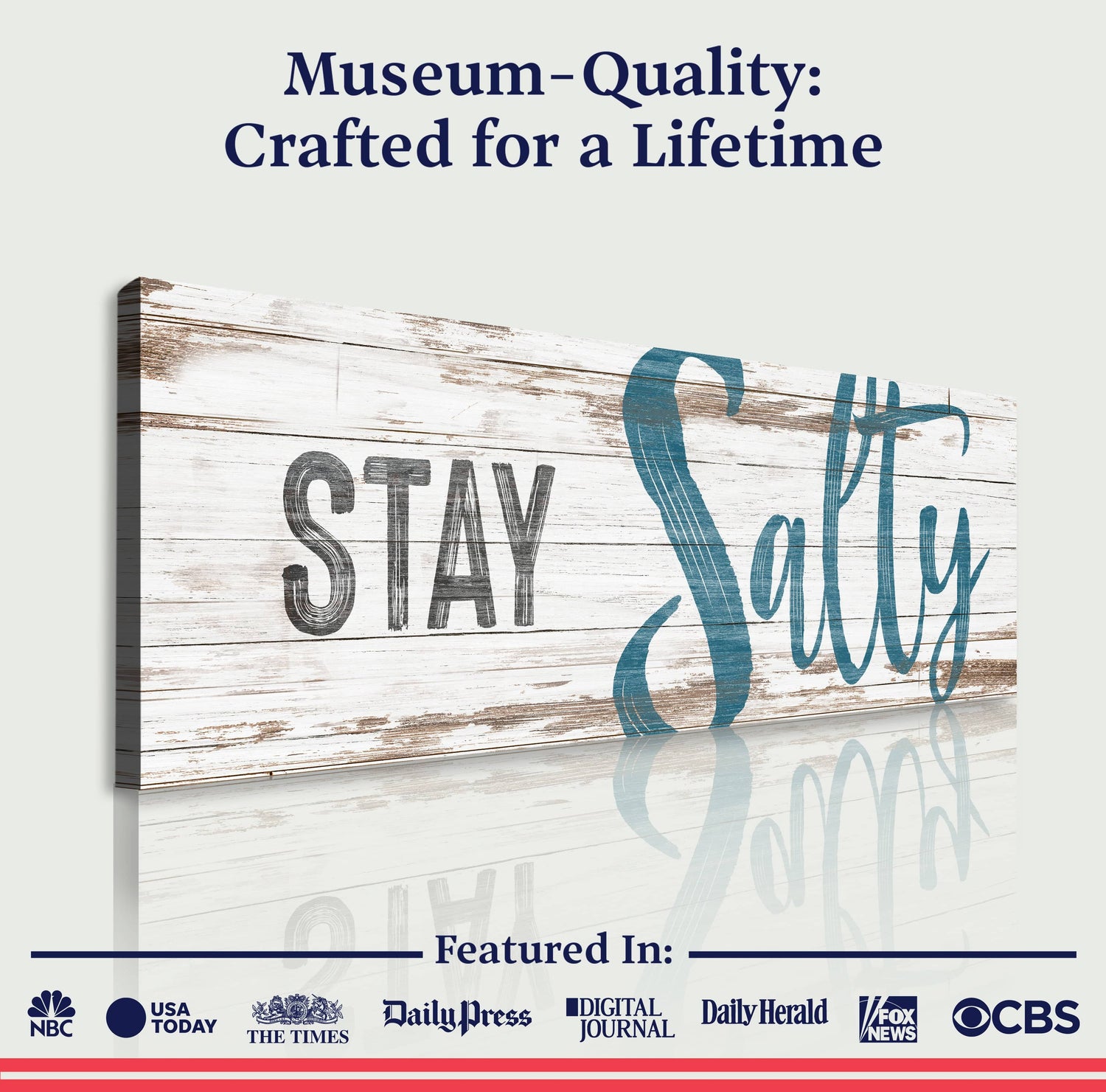 Tailored Canvases Canvas Stay Salty Coastal Sign VIII