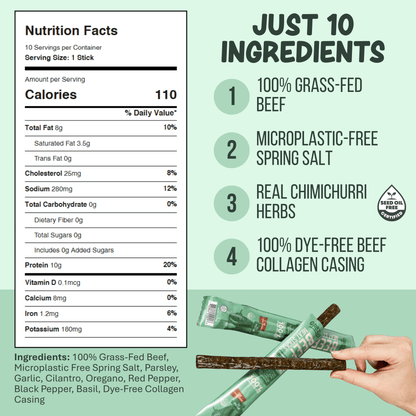 Grazly Chimichurri Beef Meat Sticks