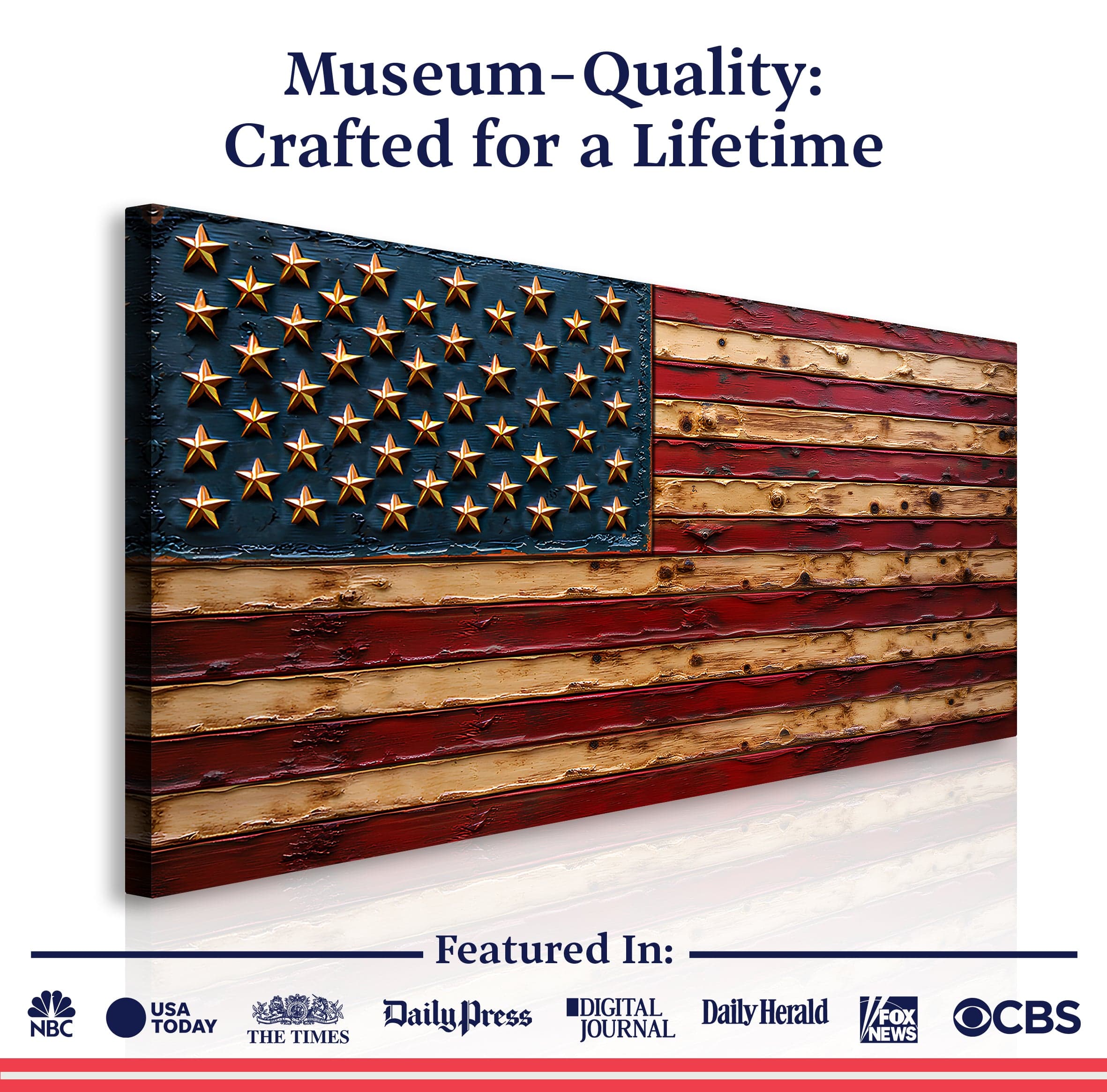 Tailored Canvases Canvas Old Glory American Flag Wall Art