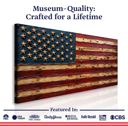 Tailored Canvases Canvas Old Glory American Flag Wall Art