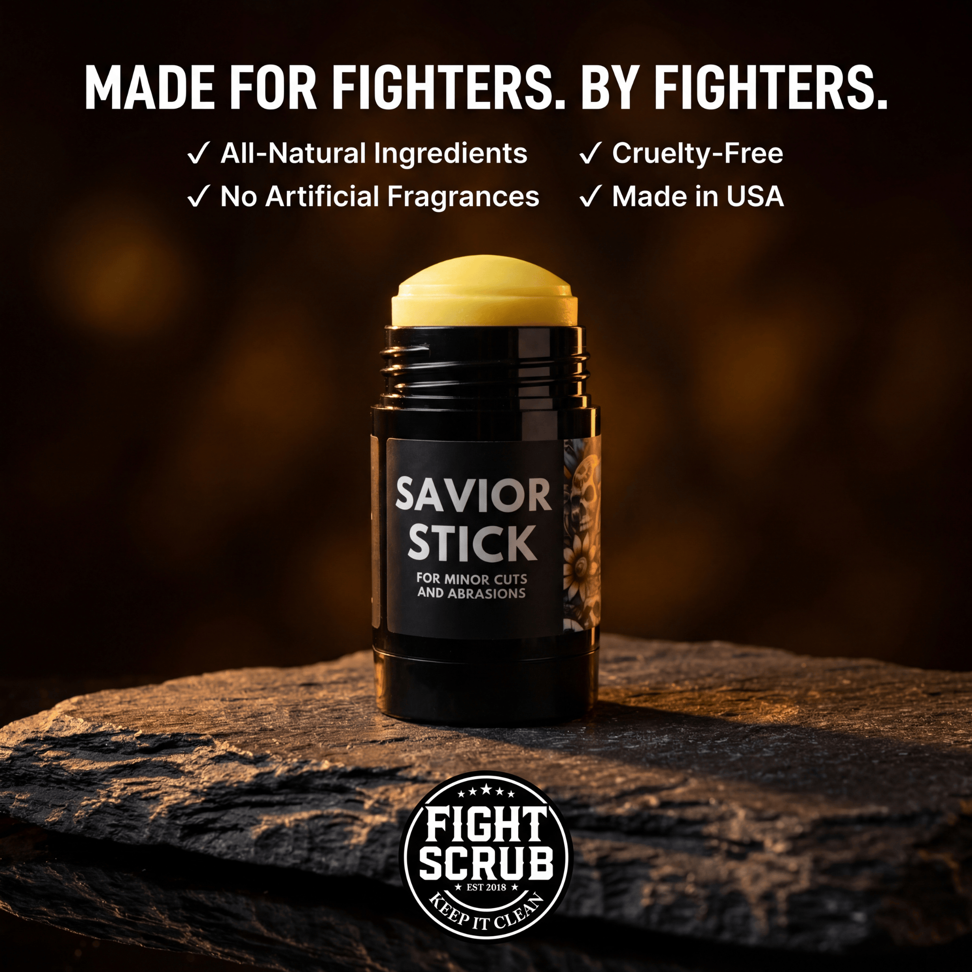 Fight Scrub 30g Savior Stick: Heals Abrasions Faster &amp; Relieves Pain