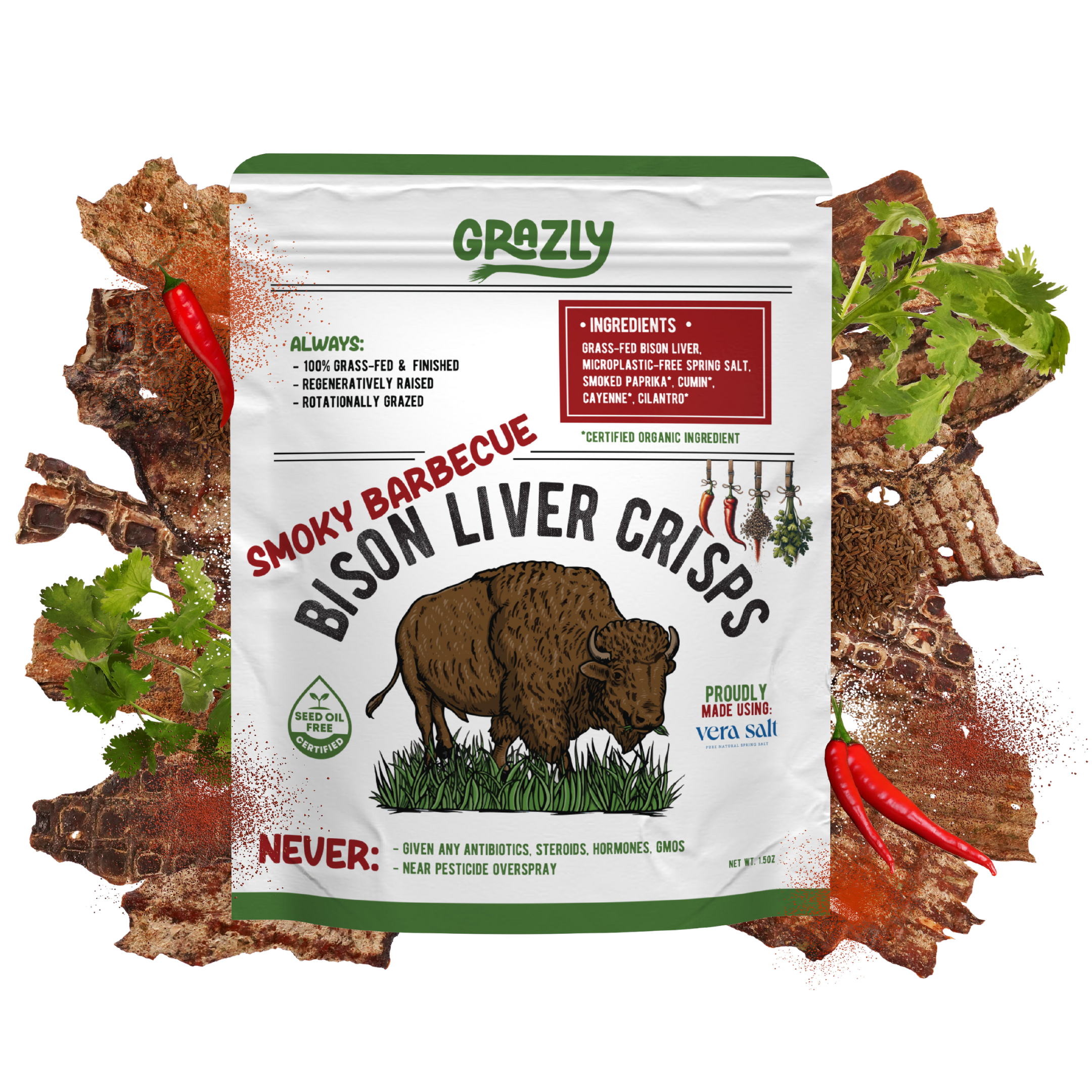 Bison Liver Crisps - 100% Grass-Fed/Finished - My American Goods