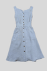 Field Day Dress Sheet Dress in BB Blue Texture Cotton