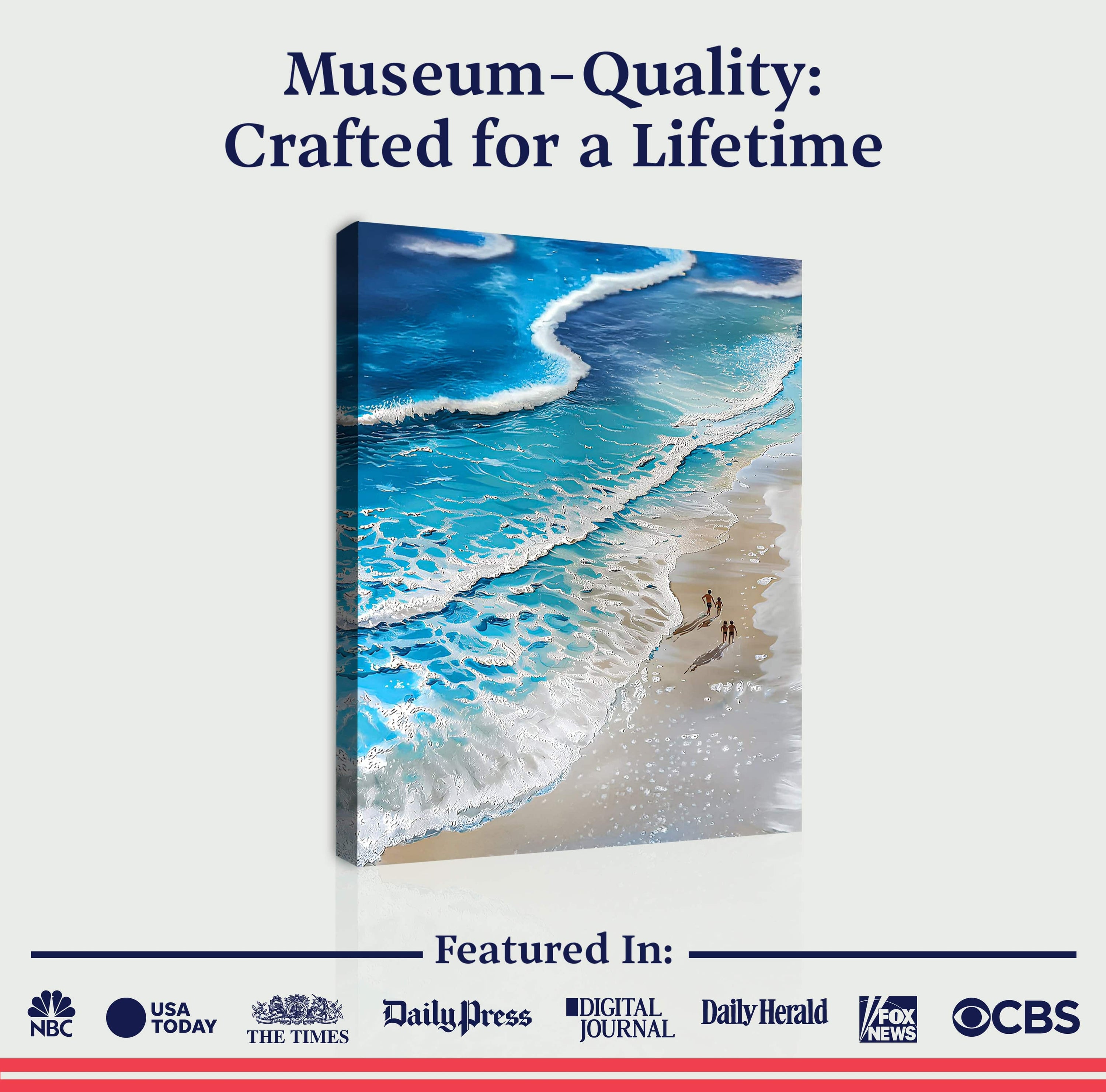 Tailored Canvases Canvas Beachfront Painting Coastal Wall Art III