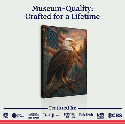 Tailored Canvases Canvas Sentinel of the Pines Eagle Wall Art