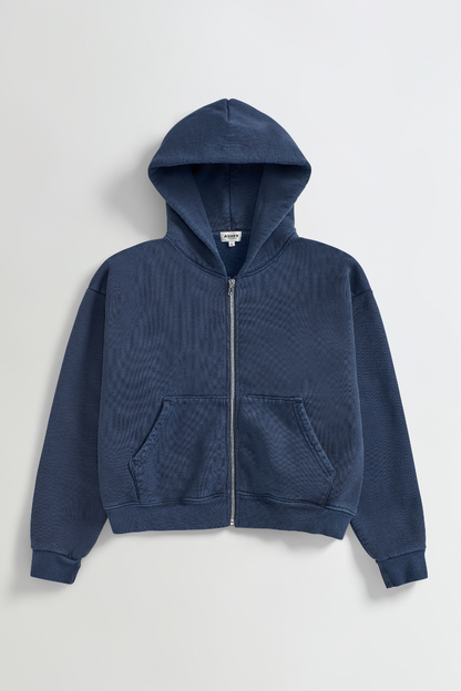 Rosie Cropped Zip-Up Hoodie